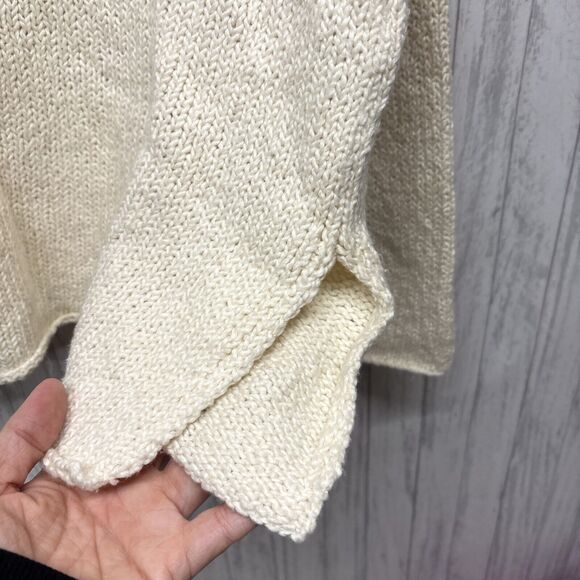 Womens Size XS Eileen Fisher Oversized Ivory V Neck Sweater EUC - Picture 4 of 6